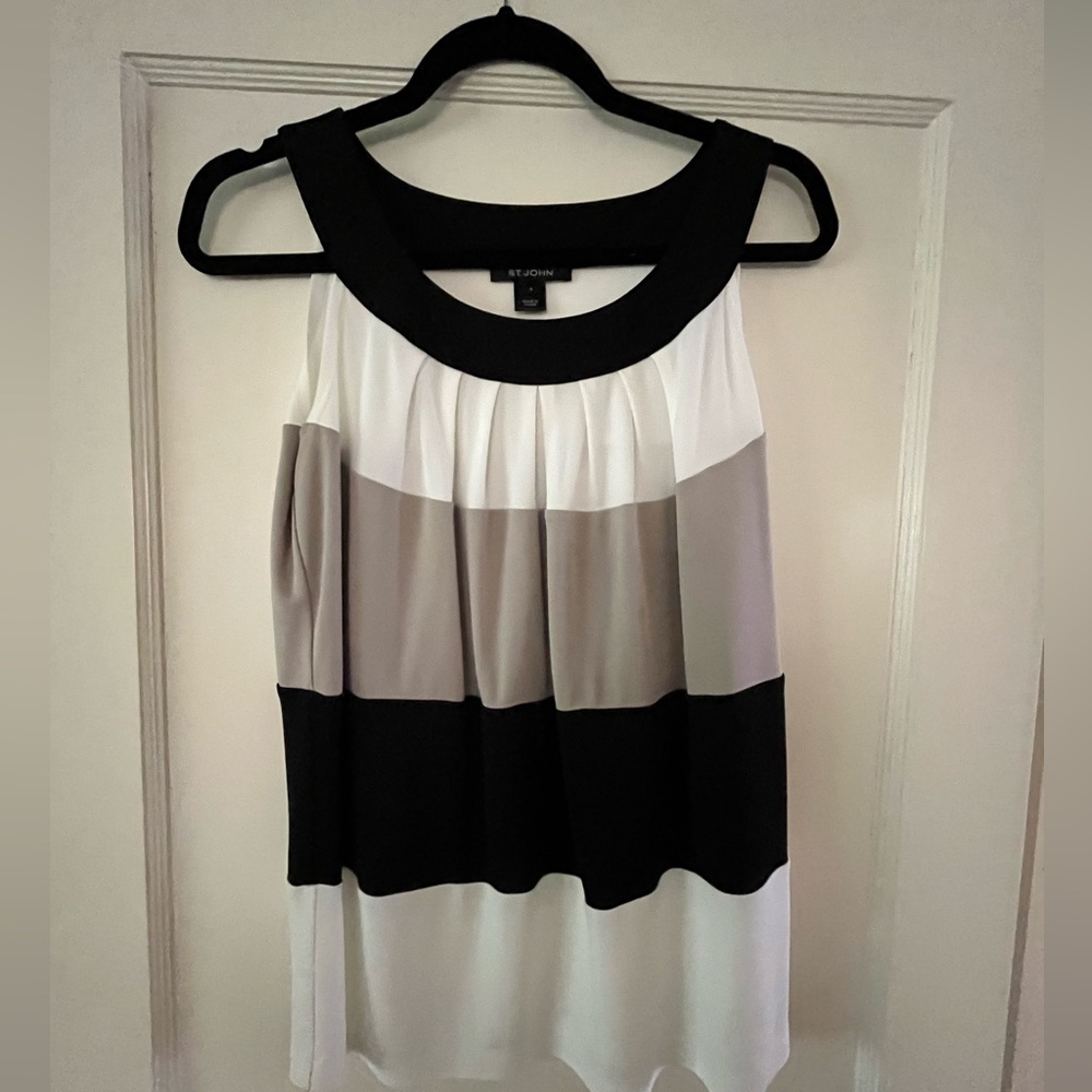 St. John striped scoopneck tank.